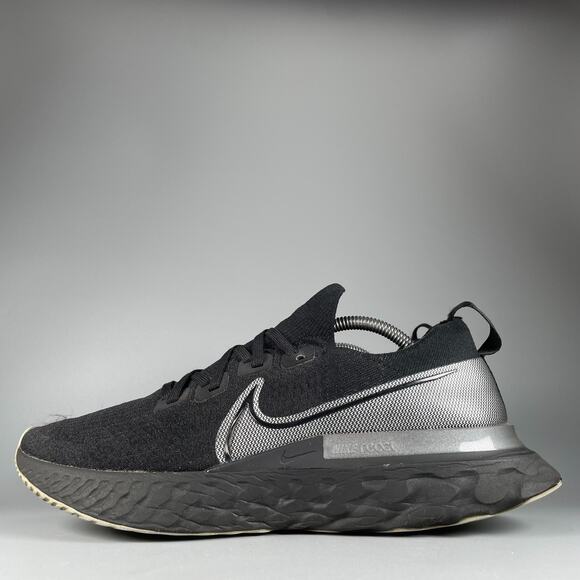 Nike React Infinity Run Flyknit Men\'s 12 Black White Running Shoe Sneakers GUC main image 7